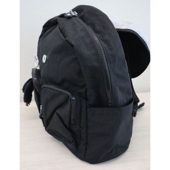 Kipling KI0365-0DH Women\'s Medium Size Black Tonal Fiona Nylon Backpack